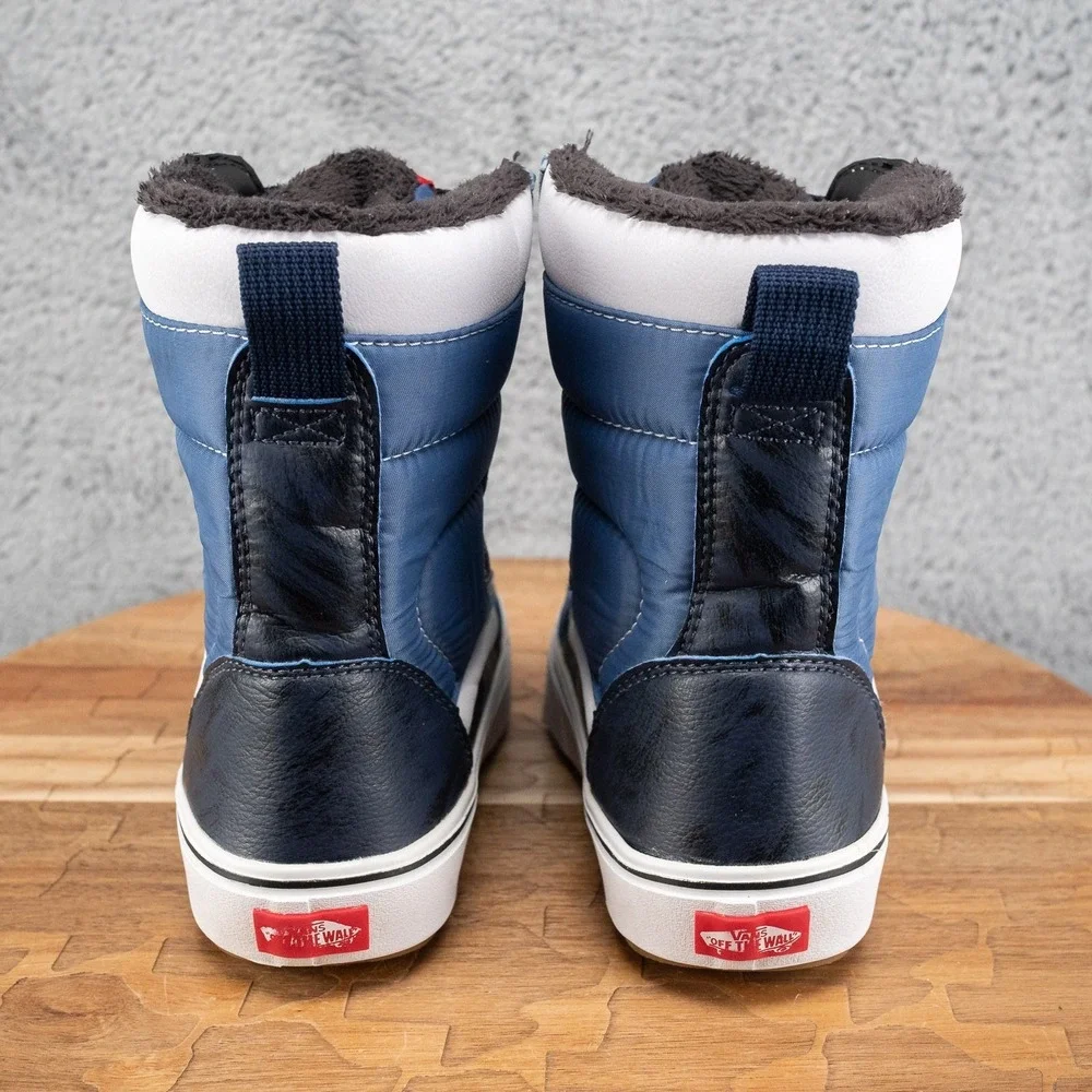VANS Snow-Cruiser V Vansguard Winter Boots Kids Size 13 Blue Faux Fur Lined